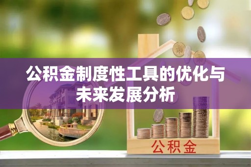徐闻公积金制度性工具的优化与未来发展分析