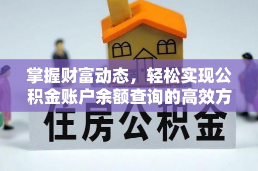 徐闻掌握财富动态，轻松实现公积金账户余额查询的高效方法