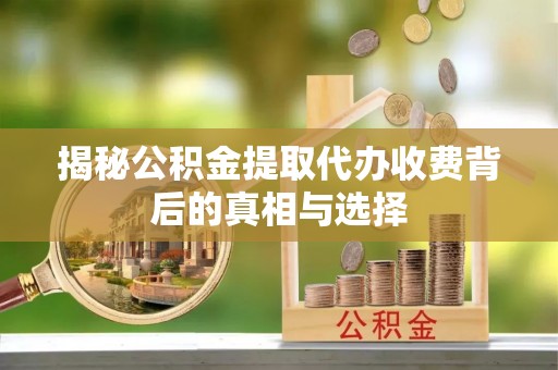 徐闻揭秘公积金提取代办收费背后的真相与选择