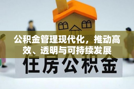 徐闻公积金管理现代化，推动高效、透明与可持续发展