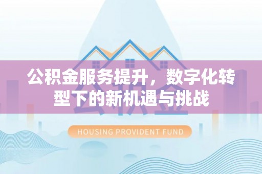 徐闻公积金服务提升，数字化转型下的新机遇与挑战