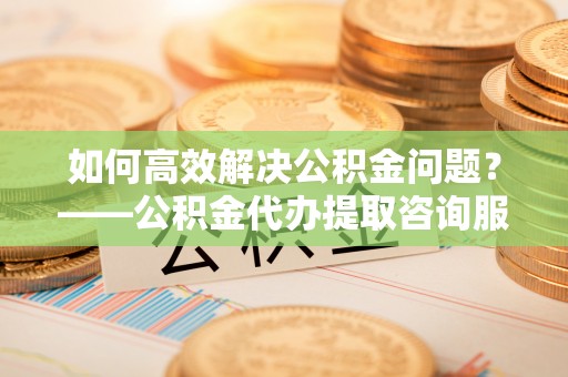 徐闻如何高效解决公积金问题？——公积金代办提取咨询服务指南