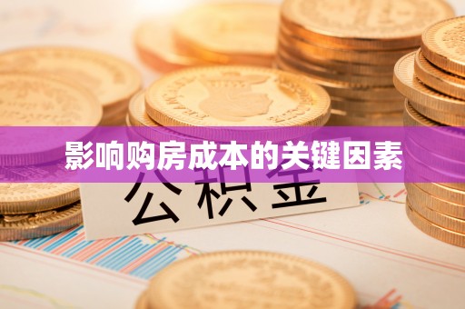 徐闻影响购房成本的关键因素
