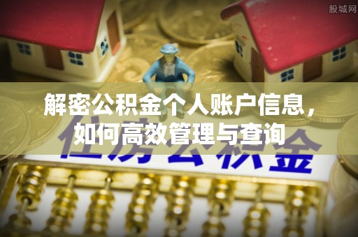徐闻解密公积金个人账户信息，如何高效管理与查询