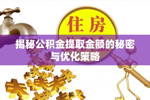 徐闻揭秘公积金提取金额的秘密与优化策略