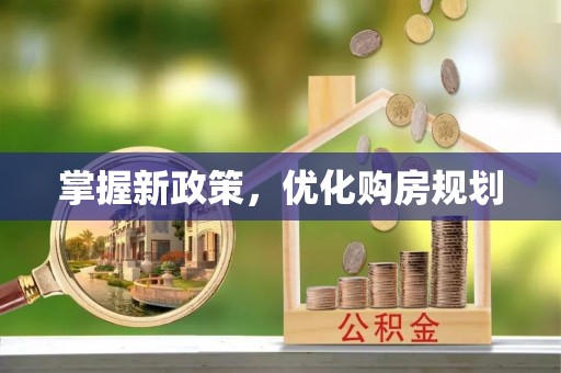 徐闻掌握新政策，优化购房规划