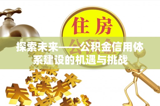 徐闻探索未来——公积金信用体系建设的机遇与挑战