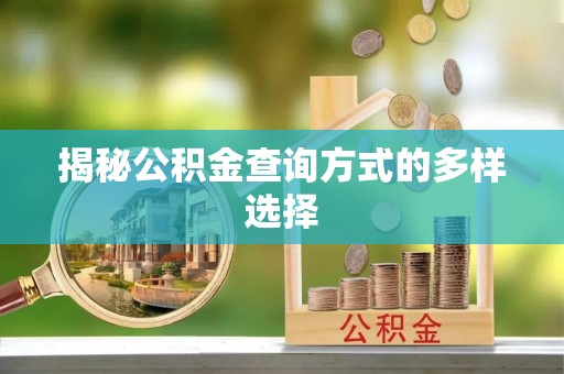 徐闻揭秘公积金查询方式的多样选择