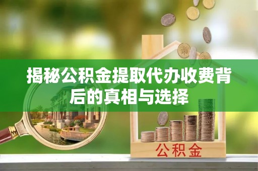 徐闻揭秘公积金提取代办收费背后的真相与选择