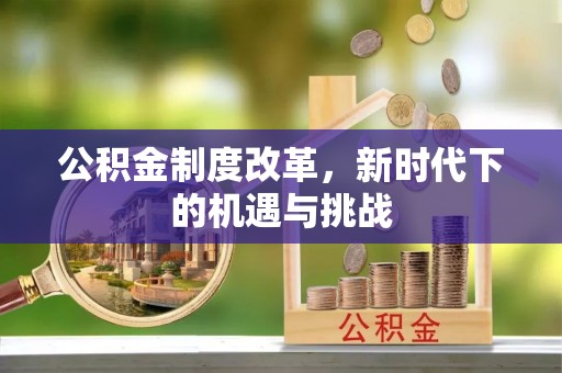 徐闻公积金制度改革，新时代下的机遇与挑战