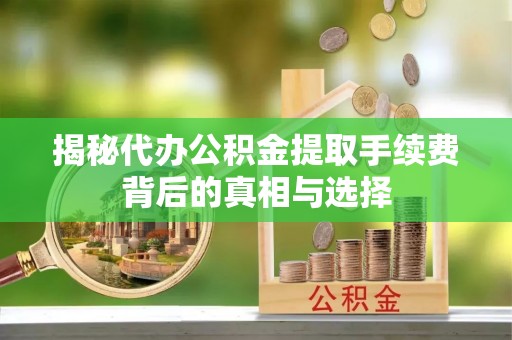 徐闻揭秘代办公积金提取手续费背后的真相与选择